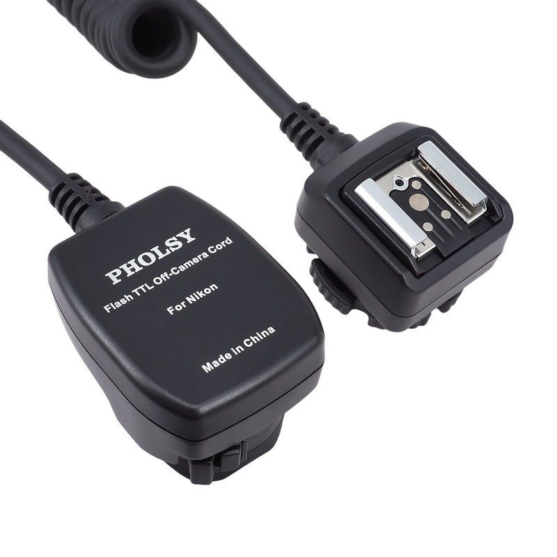 PHOLSY I-TTL-Off-Camera Flash Sync Cord for Nikon DSLR - 6.5' (2 m) Replaces Nikon SC-28 - Image 1